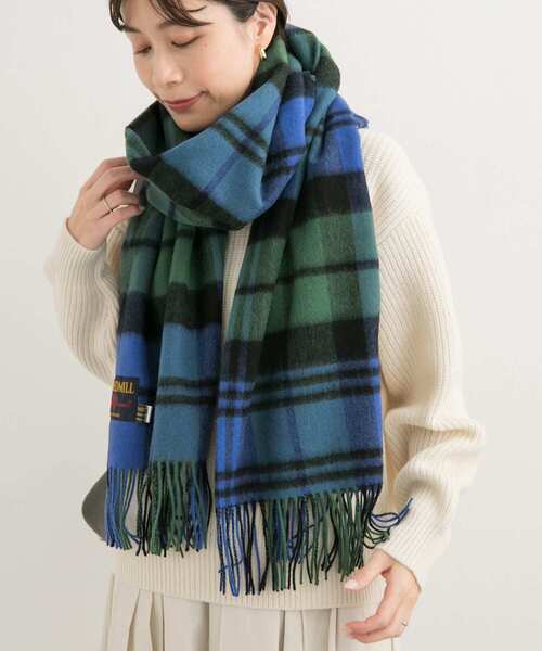 TWEED MILL(ツイードミル)の「『一部別注カラー』TWEED MILL wool stole(ストール/ショール・レディース・ブラック系その他/ブルー系その他/ホワイト系その他/ベージュ系その他/グレー系その他/チャコールグレー・-)」の6枚目の写真