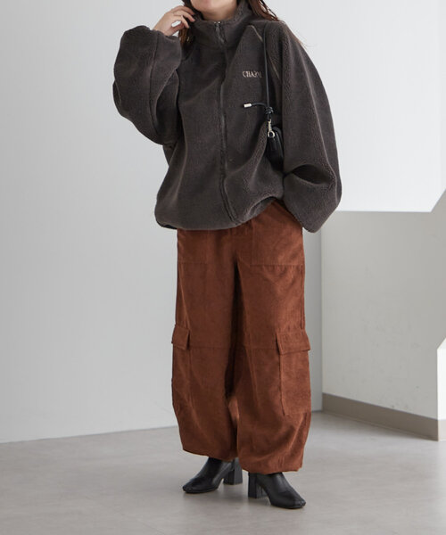 NUNIFE（ユニフィー）の「【NUNIFE】《さやべびコラボ》ロゴ刺繍ブルゾン（ブルゾン・レディース・ベージュ/チャコールグレー/アイボリー・MEDIUM/LARGE）」の13枚目の写真