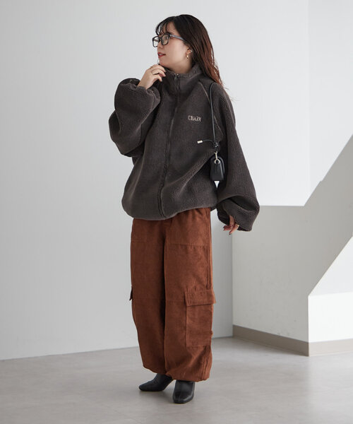 NUNIFE（ユニフィー）の「【NUNIFE】《さやべびコラボ》ロゴ刺繍ブルゾン（ブルゾン・レディース・ベージュ/チャコールグレー/アイボリー・MEDIUM/LARGE）」の15枚目の写真