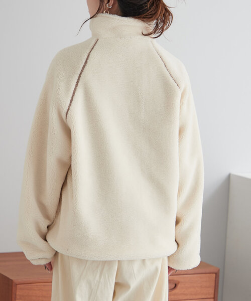 NUNIFE（ユニフィー）の「【NUNIFE】《さやべびコラボ》ロゴ刺繍ブルゾン（ブルゾン・レディース・ベージュ/チャコールグレー/アイボリー・MEDIUM/LARGE）」の19枚目の写真