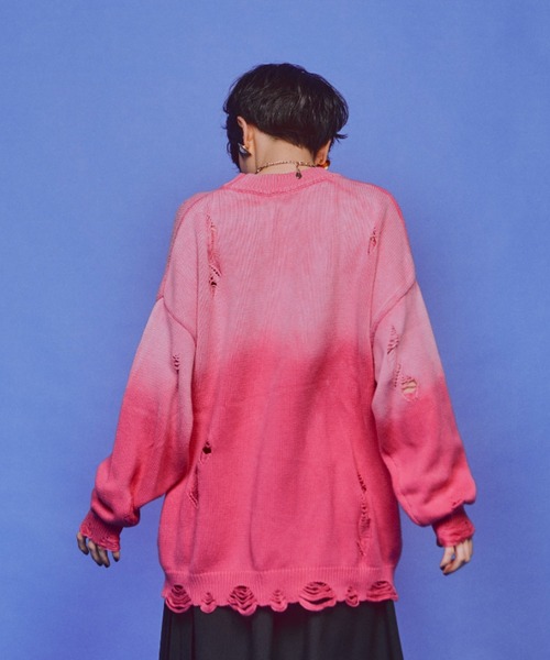 グラデーションダメージニット（ニット/セーター）｜manana suerte