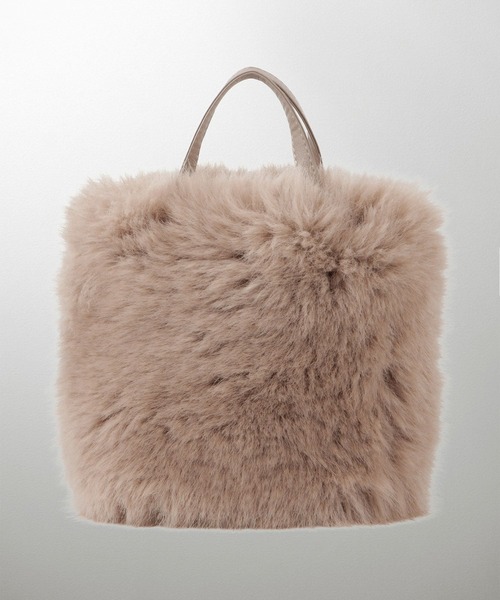 HUIT bouquet(ユイット)の「セレクト エコファー バッグ HUIT(トートバッグ・レディース・ブラック/キャメル/ブルーグレー/ベージュ・フリー)」の3枚目の写真