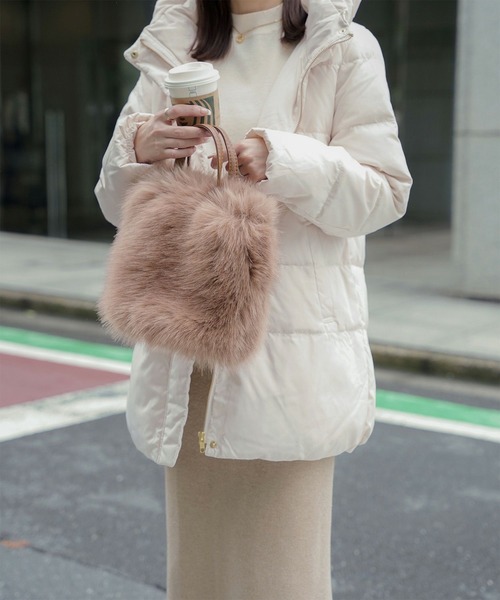 HUIT bouquet(ユイット)の「セレクト エコファー バッグ HUIT(トートバッグ・レディース・ブラック/キャメル/ブルーグレー/ベージュ・フリー)」の8枚目の写真