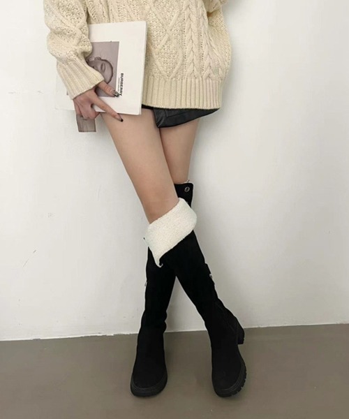 【セール】ニーハイブーツ ロングブーツ スエード調（ブーツ）｜Miniministore（ミニミニストア）