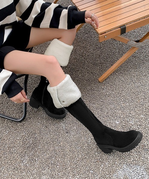 【セール】ニーハイブーツ ロングブーツ スエード調（ブーツ）｜Miniministore（ミニミニストア）