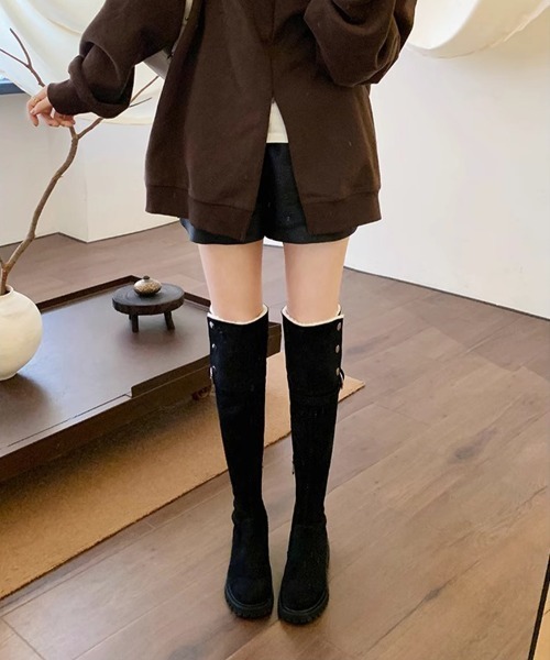 【セール】ニーハイブーツ ロングブーツ スエード調（ブーツ）｜Miniministore（ミニミニストア）