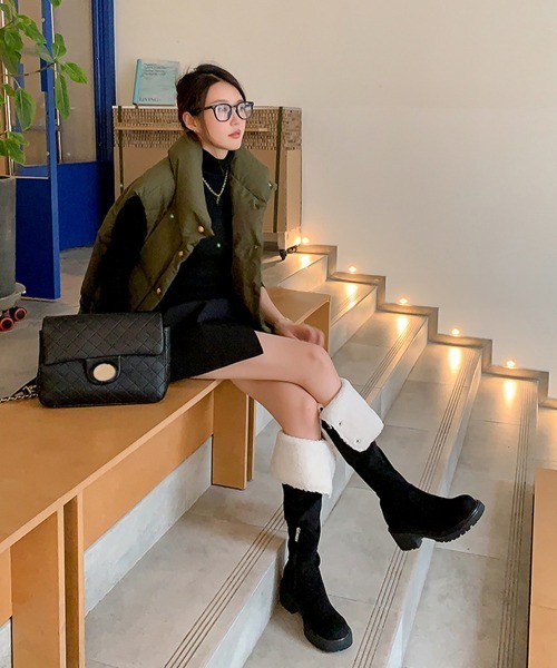 【セール】ニーハイブーツ ロングブーツ スエード調（ブーツ）｜Miniministore（ミニミニストア）