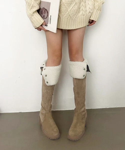 【セール】ニーハイブーツ ロングブーツ スエード調（ブーツ）｜Miniministore（ミニミニストア）