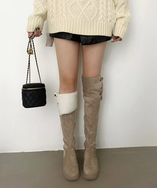 【セール】ニーハイブーツ ロングブーツ スエード調（ブーツ）｜Miniministore（ミニミニストア）