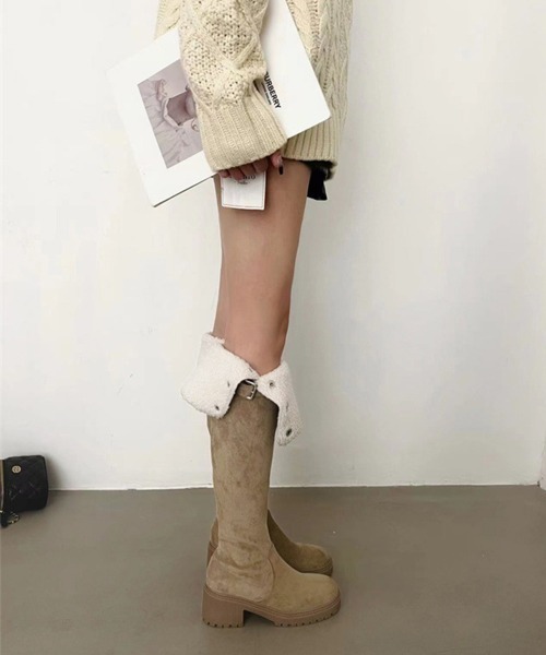 【セール】ニーハイブーツ ロングブーツ スエード調（ブーツ）｜Miniministore（ミニミニストア）