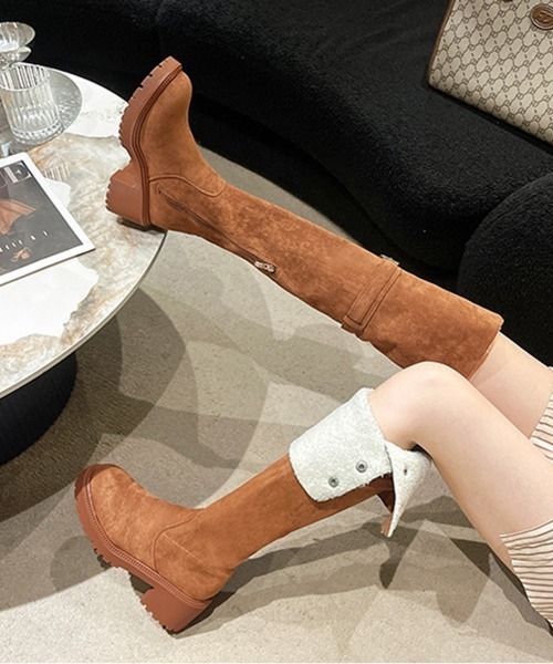 【セール】ニーハイブーツ ロングブーツ スエード調（ブーツ）｜Miniministore（ミニミニストア）