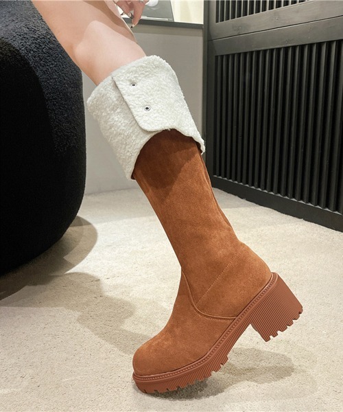 【セール】ニーハイブーツ ロングブーツ スエード調（ブーツ）｜Miniministore（ミニミニストア）