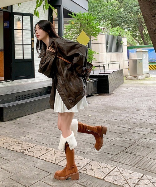 【セール】ニーハイブーツ ロングブーツ スエード調（ブーツ）｜Miniministore（ミニミニストア）