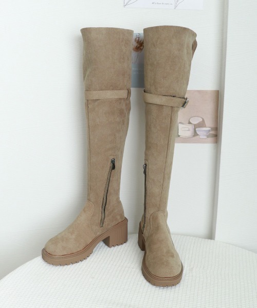 【セール】ニーハイブーツ ロングブーツ スエード調（ブーツ）｜Miniministore（ミニミニストア）