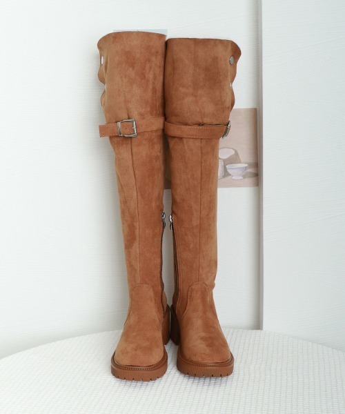 【セール】ニーハイブーツ ロングブーツ スエード調（ブーツ）｜Miniministore（ミニミニストア）