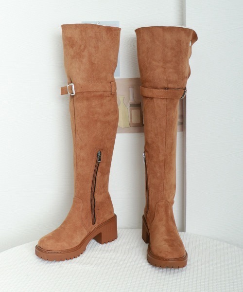 【セール】ニーハイブーツ ロングブーツ スエード調（ブーツ）｜Miniministore（ミニミニストア）