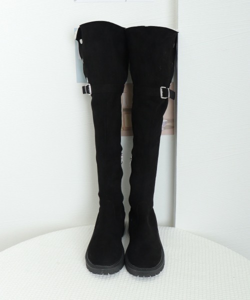 【セール】ニーハイブーツ ロングブーツ スエード調（ブーツ）｜Miniministore（ミニミニストア）