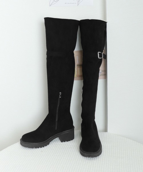 【セール】ニーハイブーツ ロングブーツ スエード調（ブーツ）｜Miniministore（ミニミニストア）