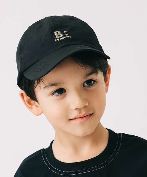 B:MING by BEAMS（ビーミングバイビームス）の「【6色展開】ナイロン ロゴ ローキャップ（52～57cm）（キャップ・キッズ・ブルー系その他3/オリーブ/レッド系その他7/ブラック/パープル/ベージュ・M(54～57㎝)/S(52～55㎝)）」の2枚目の写真