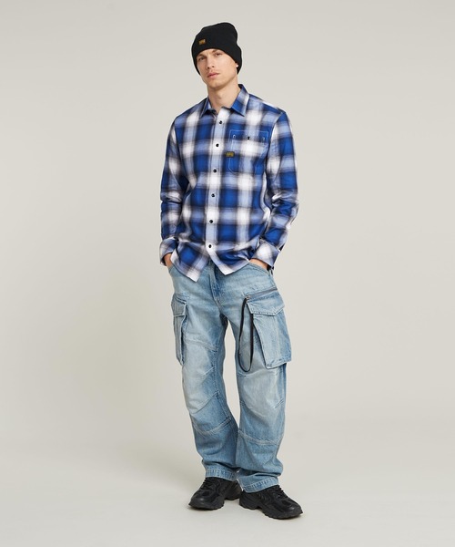 G-STAR（ジースター）の「BRISTUM 2.0 SLIM SHIRT/ミリタリーディテールチェックシャツ（シャツ/ブラウス・メンズ・チェック・SMALL/LARGE/MEDIUM）」の2枚目の写真