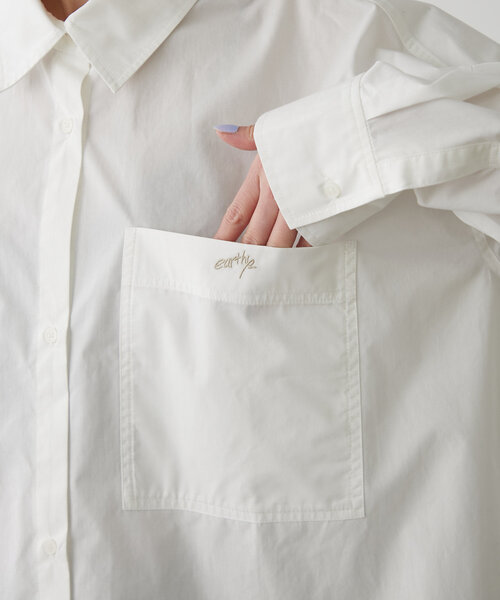 earthy（アーシー）の「タイプライターBigシャツ（シャツ/ブラウス・レディース・ホワイト・FREE）」の22枚目の写真