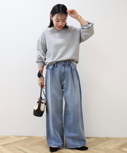 AMERICAN HOLIC（アメリカンホリック）の「タックスリーブスウェット（スウェット・レディース・ピンク/グリーン系その他3/オフホワイト/グレー系その他/ブラック・L/M）」の19枚目の写真