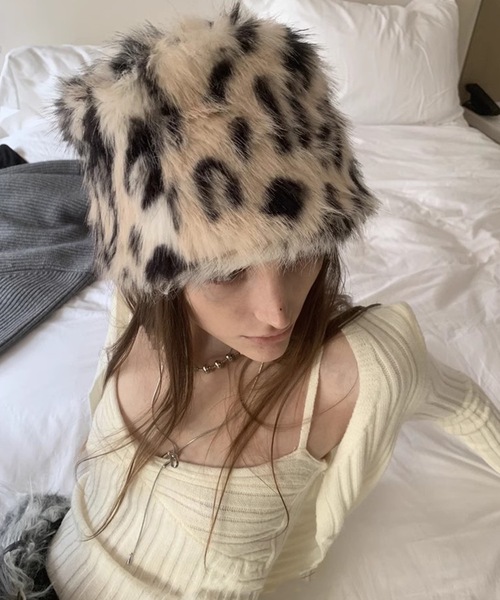 SANSeLF（サンセルフ）の「【LONSLAN】レオパードファーバケットハット sanal24a040（ハット・レディース・レオパード・FREE）」の4枚目の写真