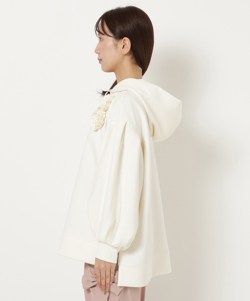 Rose Tiara（ローズティアラ）の「オーバーサイズパーカー（パーカー・レディース・オフホワイト/ネイビー/ピンク・46/42/38）」の7枚目の写真