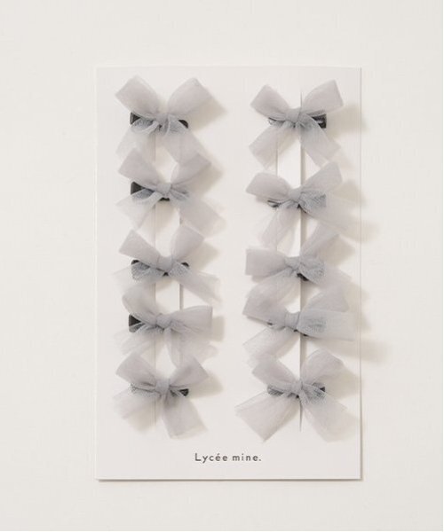 Lycee mine(リセマイン)の「チュールリボンちびヘアクリップ10Pセット(その他ヘアアクセサリー・キッズ・ブラック/グレー/ピンク/ミント/サックスブルー・F)」の11枚目の写真