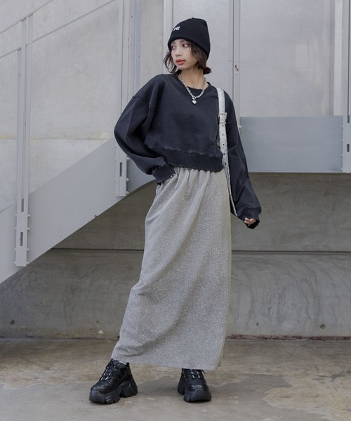 PAGEBOY（ページボーイ）の「ヴィンテージショートスウェット（スウェット・レディース・ピンク/ベージュ/チャコールグレー/オフホワイト・FREE）」の21枚目の写真