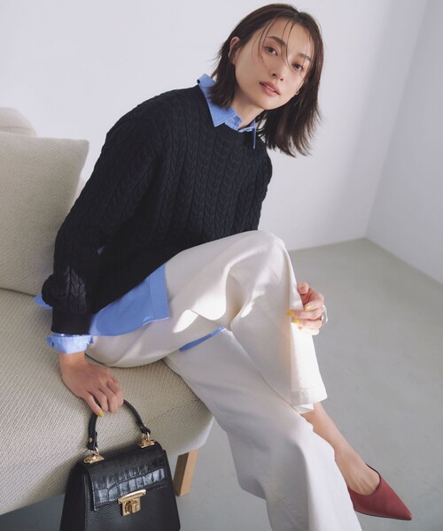 23区(ニジュウサンク)の「【CLASSY.5月号掲載/洗える】CANCLINI ベーシック シャツ(シャツ/ブラウス・レディース・ホワイト系/スカイブルー系1/ホワイト系1/スカイブルー系/オレンジ系1・38/36/40)」の9枚目の写真