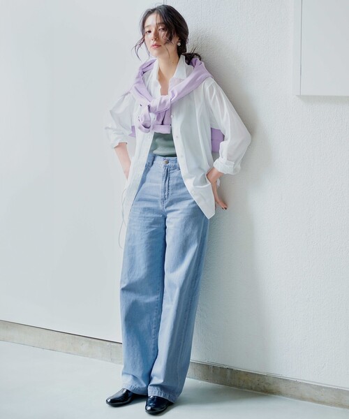 23区(ニジュウサンク)の「【CLASSY.5月号掲載/洗える】CANCLINI ベーシック シャツ(シャツ/ブラウス・レディース・ホワイト系/スカイブルー系1/ホワイト系1/スカイブルー系/オレンジ系1・38/36/40)」の17枚目の写真
