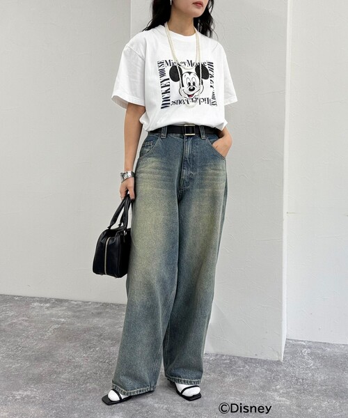 fredy emue(フレディエミュ)の「【GOOD ROCK SPEED/グッドロックスピード】Disney Mickey半袖Tシャツ(Tシャツ/カットソー・レディース・オフホワイト/ピンク/ネイビー・38)」の4枚目の写真