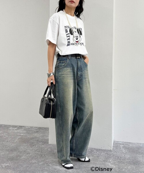 fredy emue(フレディエミュ)の「【GOOD ROCK SPEED/グッドロックスピード】Disney Mickey半袖Tシャツ(Tシャツ/カットソー・レディース・オフホワイト/ピンク/ネイビー・38)」の7枚目の写真