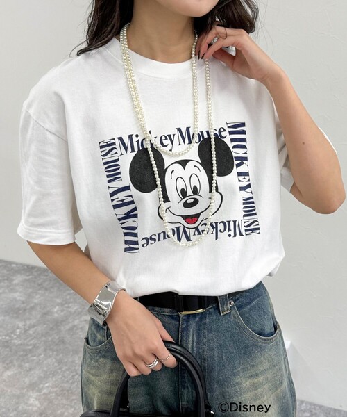 fredy emue(フレディエミュ)の「【GOOD ROCK SPEED/グッドロックスピード】Disney Mickey半袖Tシャツ(Tシャツ/カットソー・レディース・オフホワイト/ピンク/ネイビー・38)」の14枚目の写真