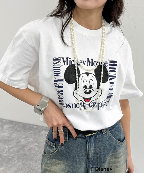 fredy emue(フレディエミュ)の「【GOOD ROCK SPEED/グッドロックスピード】Disney Mickey半袖Tシャツ(Tシャツ/カットソー・レディース・オフホワイト/ピンク/ネイビー・38)」の15枚目の写真