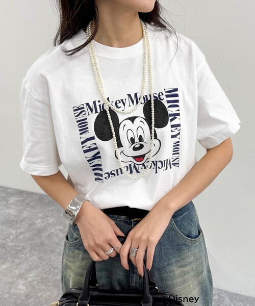 fredy emue(フレディエミュ)の「【GOOD ROCK SPEED/グッドロックスピード】Disney Mickey半袖Tシャツ(Tシャツ/カットソー・レディース・オフホワイト/ピンク/ネイビー・38)」の16枚目の写真