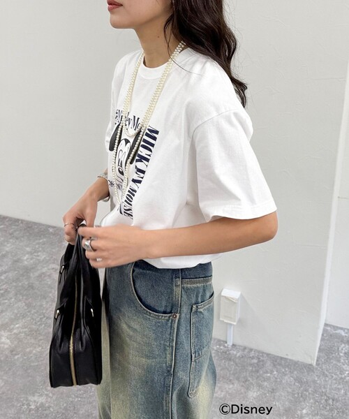 fredy emue(フレディエミュ)の「【GOOD ROCK SPEED/グッドロックスピード】Disney Mickey半袖Tシャツ(Tシャツ/カットソー・レディース・オフホワイト/ピンク/ネイビー・38)」の17枚目の写真