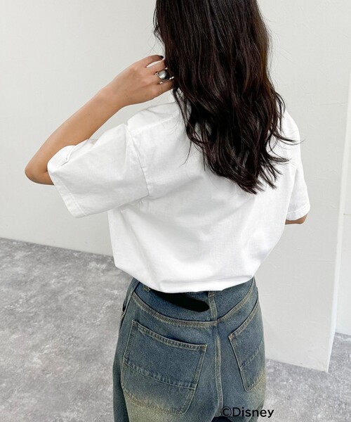 fredy emue(フレディエミュ)の「【GOOD ROCK SPEED/グッドロックスピード】Disney Mickey半袖Tシャツ(Tシャツ/カットソー・レディース・オフホワイト/ピンク/ネイビー・38)」の18枚目の写真