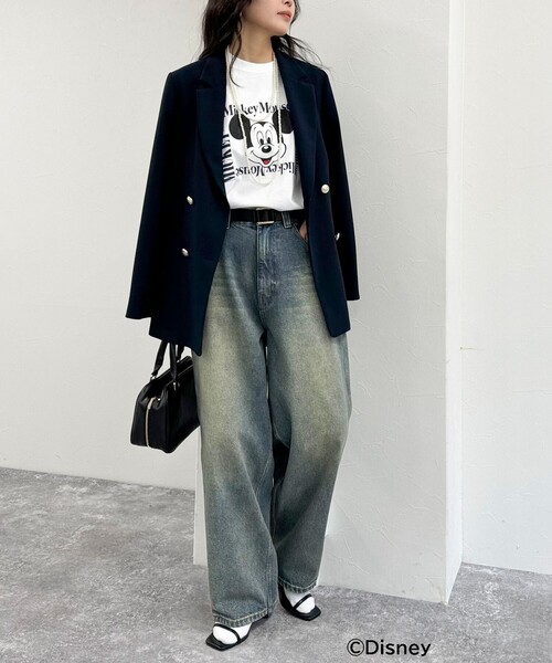 fredy emue(フレディエミュ)の「【GOOD ROCK SPEED/グッドロックスピード】Disney Mickey半袖Tシャツ(Tシャツ/カットソー・レディース・オフホワイト/ピンク/ネイビー・38)」の19枚目の写真