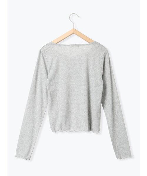 ehka sopo（エヘカソポ）の「パターンメッシュリボンカットソー（Tシャツ/カットソー・レディース・ブラック/ミント/オフホワイト/グレー・F）」の18枚目の写真