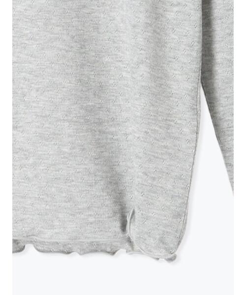 ehka sopo（エヘカソポ）の「パターンメッシュリボンカットソー（Tシャツ/カットソー・レディース・ブラック/ミント/オフホワイト/グレー・F）」の21枚目の写真