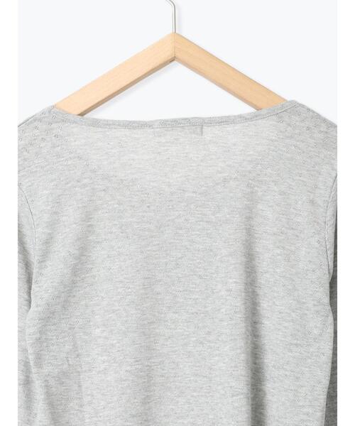 ehka sopo（エヘカソポ）の「パターンメッシュリボンカットソー（Tシャツ/カットソー・レディース・ブラック/ミント/オフホワイト/グレー・F）」の22枚目の写真