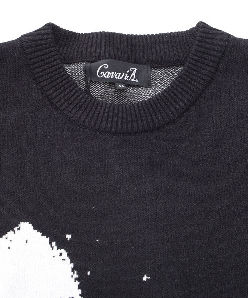 CavariA(キャバリア)の「『CavariA/キャバリア』スモークガールジャガードニット(ニット/セーター・レディース・ブラック系2/ブラック系1・L/M)」の9枚目の写真