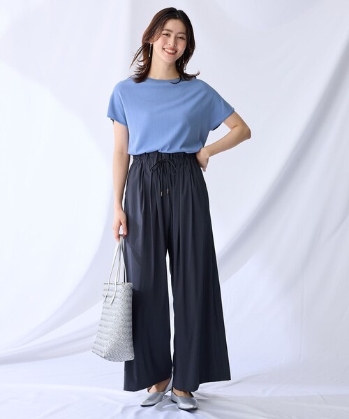 ANY(エニィ)の「【新色追加/ウエストゴム】清涼リラックスハイウエストパンツ(その他パンツ・レディース・ライトグレー系/ブラック系/黄土色系/グレー系・2/1/3)」の8枚目の写真