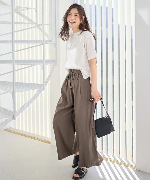 ANY(エニィ)の「【新色追加/ウエストゴム】清涼リラックスハイウエストパンツ(その他パンツ・レディース・ライトグレー系/ブラック系/黄土色系/グレー系・2/1/3)」の16枚目の写真