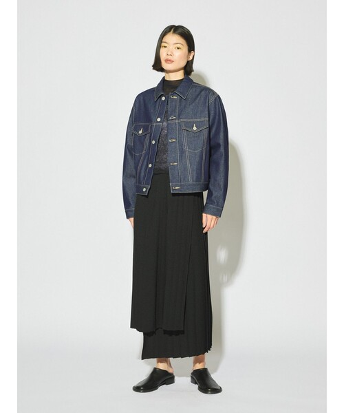 【美品!!】MIDIUMISOLID デニムジャケット MIDIUMISOLID for Ladies ショートデニムジャケット（ダウンジャケット