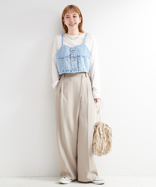 B.C STOCK(ベーセーストック)の「LEE/リー BUSTIER ビスチェ(ベスト・レディース・ブルー・MEDIUM)」の3枚目の写真