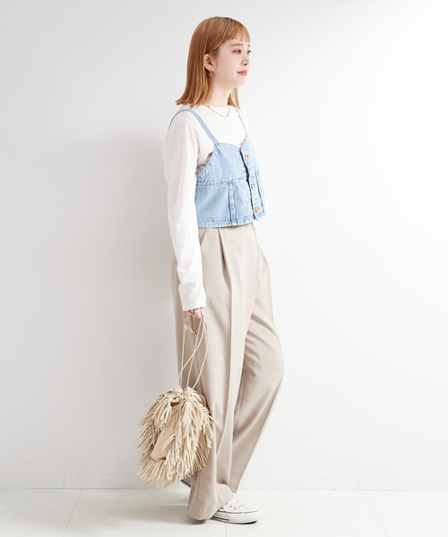 B.C STOCK(ベーセーストック)の「LEE/リー BUSTIER ビスチェ(ベスト・レディース・ブルー・MEDIUM)」の5枚目の写真