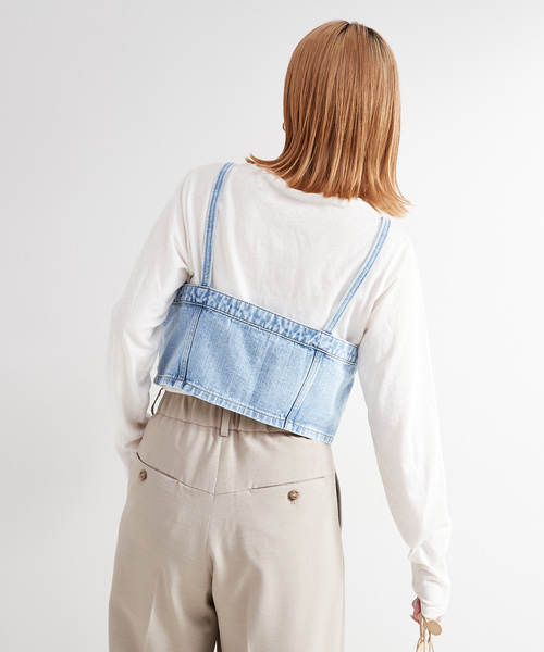 B.C STOCK(ベーセーストック)の「LEE/リー BUSTIER ビスチェ(ベスト・レディース・ブルー・MEDIUM)」の10枚目の写真